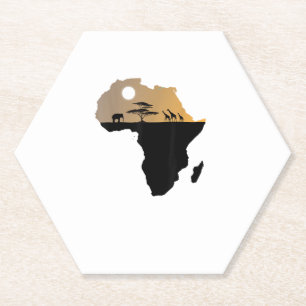 Africa Continent Safari  Paper Coaster
