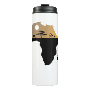 Africa Continent Safari  Thermal Tumbler