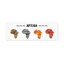 Africa continent stickers