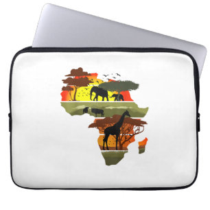 Africa Continent Sunset Safari Nature Wild Life  Laptop Sleeve