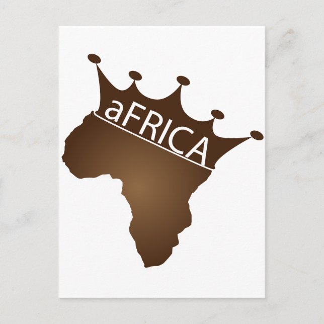 aFRICA Crowned Postcard (Front)