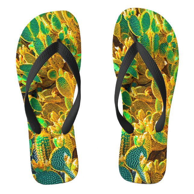 Africa Desert Cactus Plants Prickly Pear Thongs (Footbed)