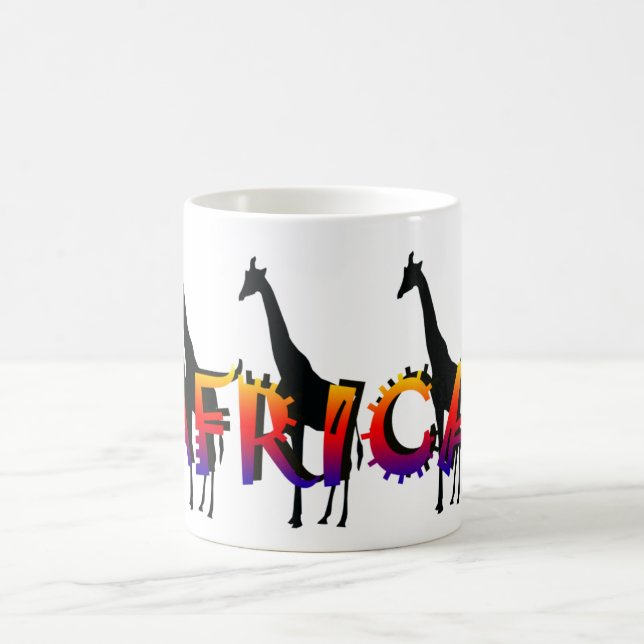 Africa design wildlife safari mugs (Center)