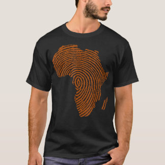 Africa DNA Thumbprint flag Africa pride design for T-Shirt
