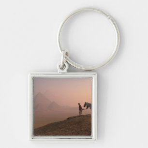 Africa, Egypt, Cairo, Giza, Giza pyramids at Key Ring