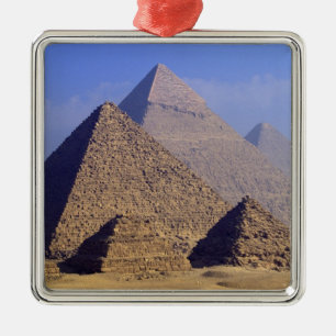 Africa, Egypt, Cairo, Giza. Great pyramids Metal Ornament