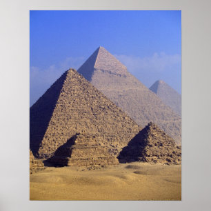 Africa, Egypt, Cairo, Giza. Great pyramids Poster