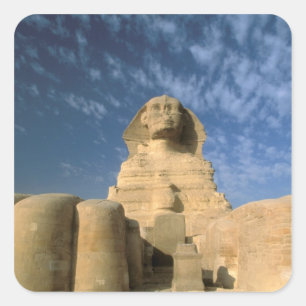 Africa, Egypt, Cairo, Giza Plateau. Sphinx Square Sticker