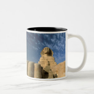 Africa, Egypt, Cairo, Giza Plateau. Sphinx Two-Tone Coffee Mug