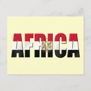 Africa Egypt flag logo Eagle emblem gifts Postcard