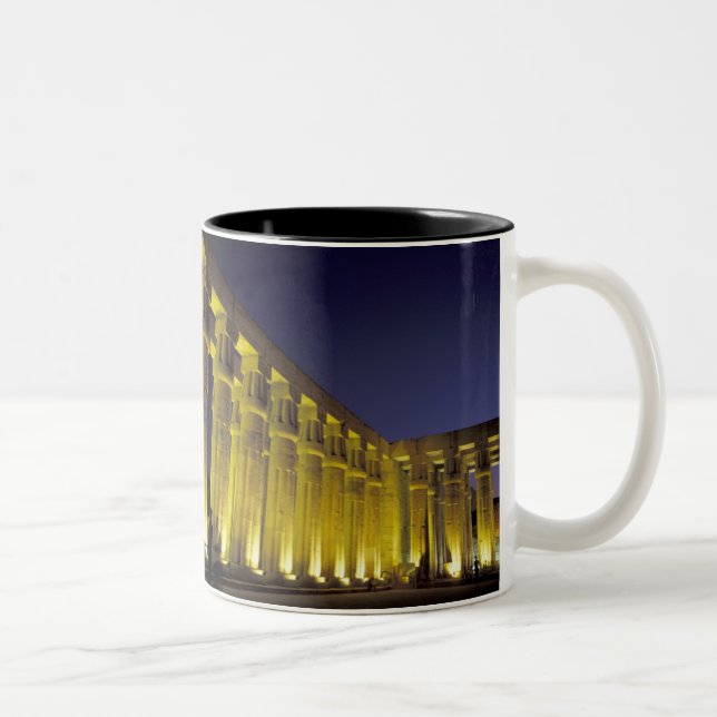 Africa, Egypt, Luxor. Sun court of Amenhotep Two-Tone Coffee Mug (Right)
