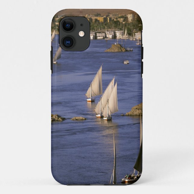 Africa, Egypt, Upper Egypt, Aswan. Feluccas Case-Mate iPhone Case (Back)