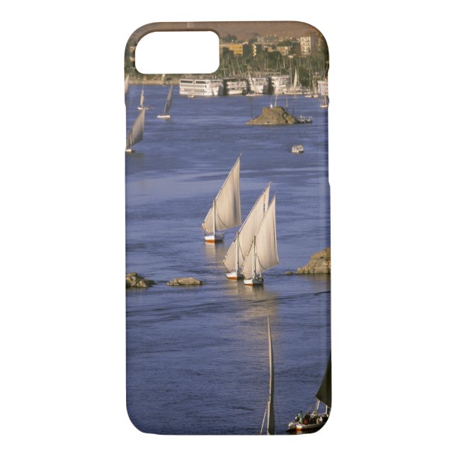 Africa, Egypt, Upper Egypt, Aswan. Feluccas Case-Mate iPhone Case (Back)