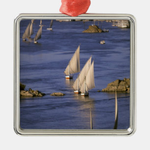 Africa, Egypt, Upper Egypt, Aswan. Feluccas Metal Ornament