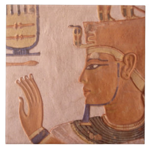 Africa, Egypt, Valley of the Kings. Tomb wall Ceramic Tile
