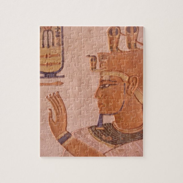 Africa, Egypt, Valley of the Kings. Tomb wall Jigsaw Puzzle (Vertical)