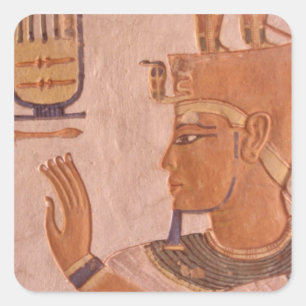 Africa, Egypt, Valley of the Kings. Tomb wall Square Sticker