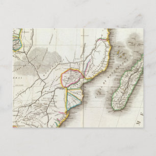 Africa Engraved map Postcard