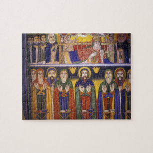 Africa, Ethiopia. Artwork depicting apostles and Jigsaw Puzzle