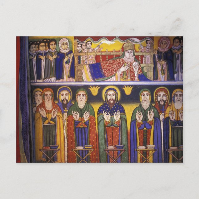 Africa, Ethiopia. Artwork depicting apostles and Postcard (Front)
