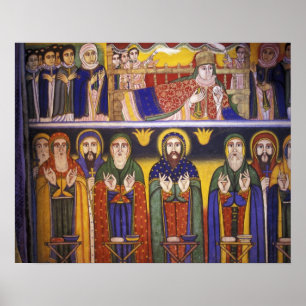 Africa, Ethiopia. Artwork depicting apostles and Poster