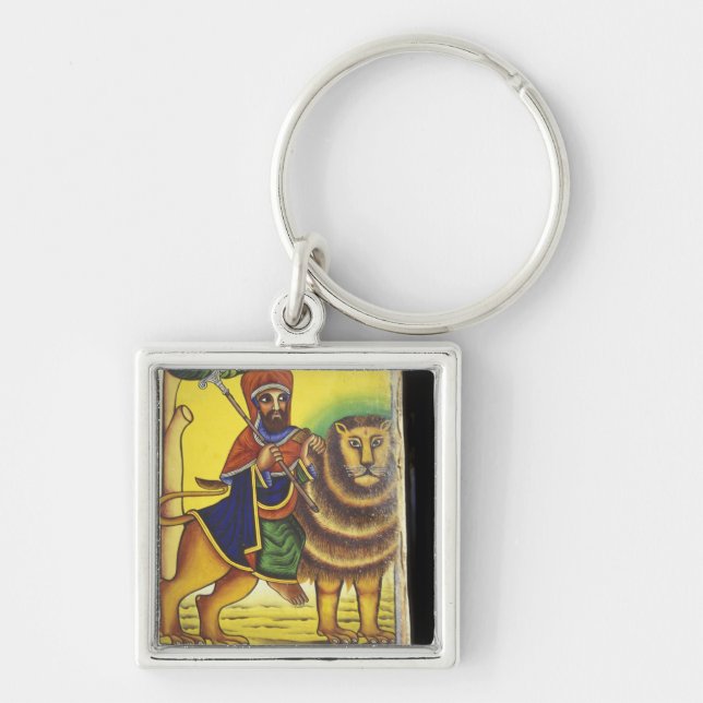 Africa, Ethiopia. Artwork depicting Lion of Key Ring (Front)