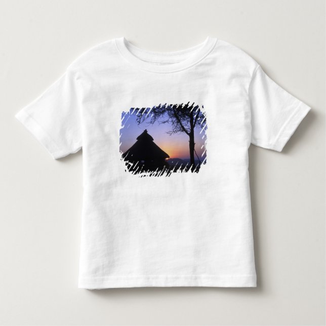 Africa, Ethiopia, Omo river region, Sunset over Toddler T-Shirt (Front)