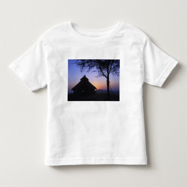 Africa, Ethiopia, Omo river region, Sunset over Toddler T-Shirt (Front)