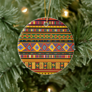 Africa Ethnic Art Pattern  Ceramic Ornament