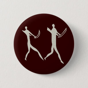 Africa Felmalting people africa cave art people 6 Cm Round Badge