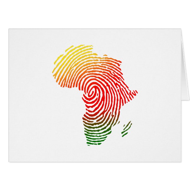 Africa Finger Print, Black History, Equal Rights,  (Front Horizontal)