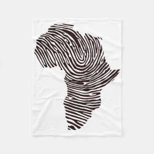 Africa Fingerprint Cultural Pride Black History Mo Fleece Blanket