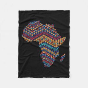 Africa Flag Kente Cloth Black Pride African Americ Fleece Blanket