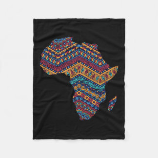 Africa Flag Kente Cloth Black Pride African Americ Fleece Blanket