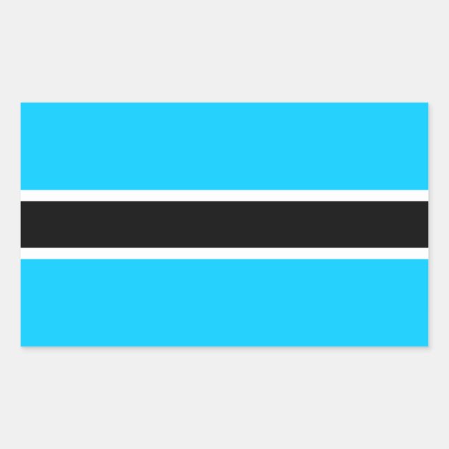 Africa: Flag of Botswana Rectangular Sticker (Front)