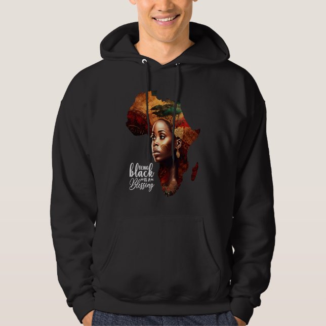 Africa For Women Black History Month Africa Hoodie (Front)