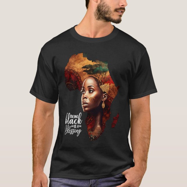 Africa For Women Black History Month Africa T-Shirt (Front)