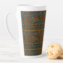 Africa Geometric Ndebele Large Latte Mug