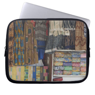 Africa, Ghana, Accra. Accra Textile & Handicraft Laptop Sleeve