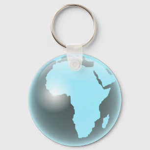 Africa Glass Globe Key Ring