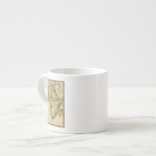 Africa Hand Coloured Atlas Map Espresso Cup