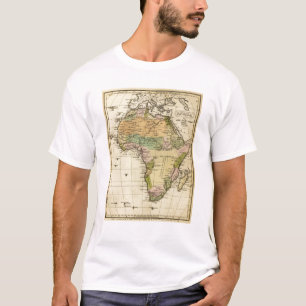 Africa Hand Coloured Atlas Map T-Shirt