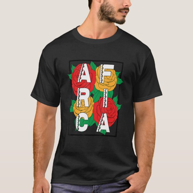 Africa Heritage Flower Traditional Cultural T-Shirt (Front)