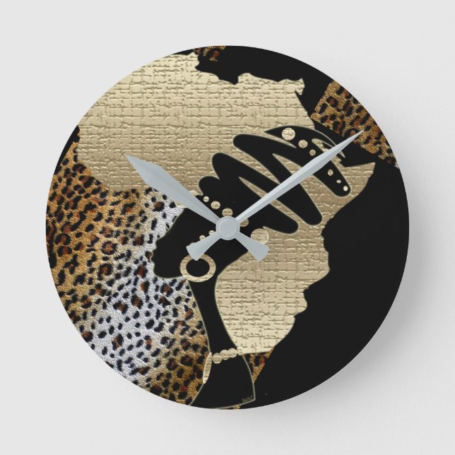 Africa In Gold, A Logo Round Clock (Front)