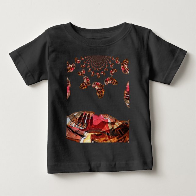 Africa in Motion: Kaleidoscope Map Design Baby T-Shirt (Front)