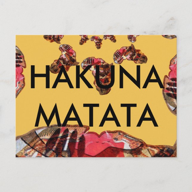  Africa in Motion: Kaleidoscope Map Design Postcard (Front)