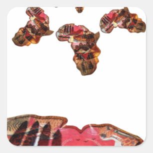 Africa in Motion: Kaleidoscope Map Design Square Sticker