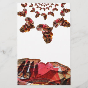 Africa in Motion: Kaleidoscope Map Design Stationery