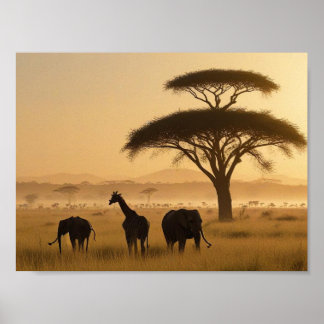 AFRICA IN THE MIST POSTER