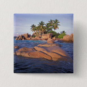 Africa, Indian Ocean, Seychelles, Praslin 15 Cm Square Badge